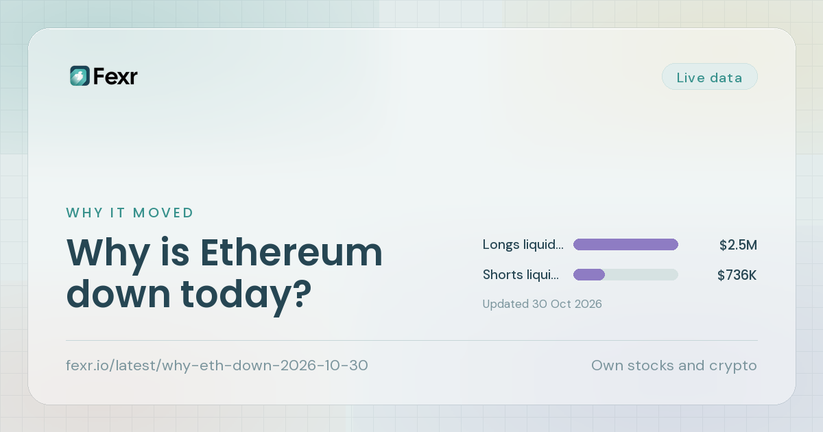 Why is Ethereum down today?