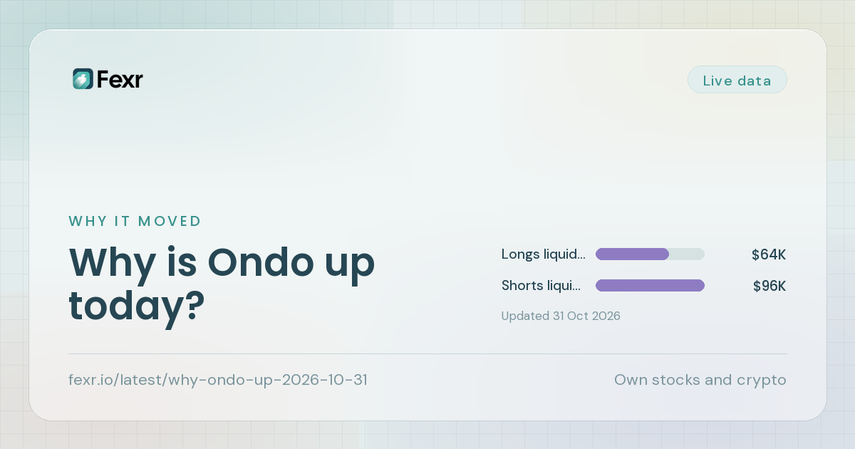 Why is Ondo up today?